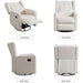 White Swivel Rocker Recliner
