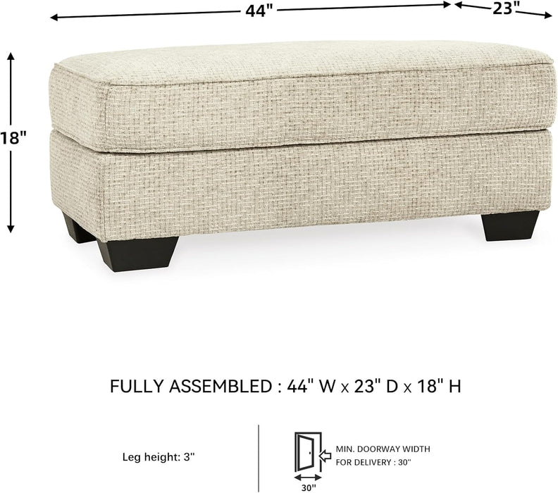 Monaghan Classic Upholstered Ottoman, Beige