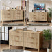 Solid Oak 55InchWideDresserWithSixDrawersStorageOrganization