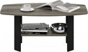 Simple Design Coffee Table, French Oak Grey/Black
