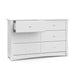 White 6-Drawer Dresser for Kids