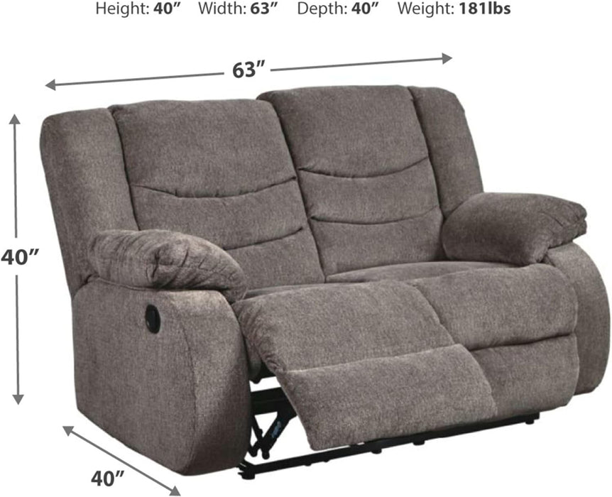 Dark Brown Manual Reclining Loveseat