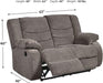 Dark Brown Manual Reclining Loveseat