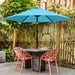 7.5FT Patio Umbrellas with Push Button Tilt and Crank, Blue