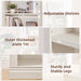 70" White Tall Book Shelf, 5 Tier Wooden Farmhouse Bookcase | Adjustable Shelves Book Case, Open Display Storage, Wood Veneer Bookshelves, Thick Sturdy Base, for Living Room,Office
