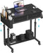 Rolling Standing Desk with Drawers, Small Mobile Desk on Wheels