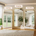 Oversized Full Length Mirror 76"X34" Arched Floor Standing Mirror