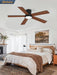 Sleek Black 48 Inch Flushmount Ceiling Fan Lighting