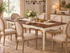 Elegantly Carved Dining Table,70.9" Solid Wood Kitchen Table for 6,Farmhouse Rectangle Table for 6 Persons,Carved Apron,Easy to Clean,Painted Finish,Fit Dining Room,Waterproof,Wn&Wt