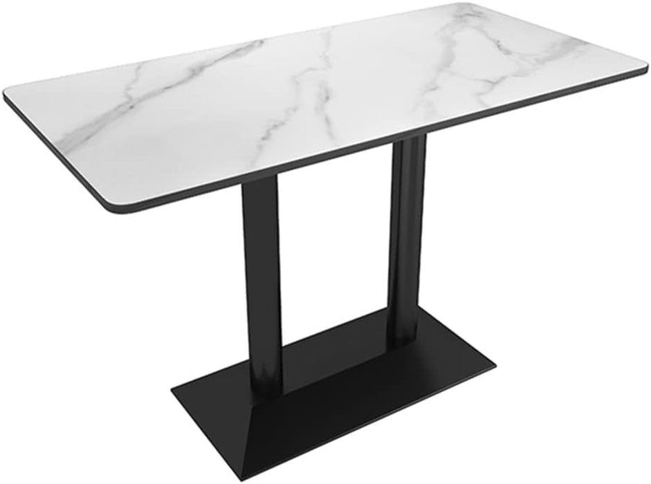 White Sintered Stone Rectangular Dining Table Base