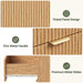 Fluted Modern 6 Drawer Dresser for Bedroom, 47"W X 26"H, Natural Oak