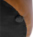Upholstered Faux Leather round Ottoman (No Lid, Seat Only) |  Home Décor | Foot Rest Pouf – Camel Brown