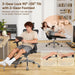 Ergonomic Office Chair with Footrest, 135° Reclining Desk Chair with Adjustable Lumbar Support,3D Armrest,Headrest & Large Steel Base, 300LBS Heavy Duty Mesh Chair