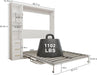 White Queen Murphy Cabinet Bed With DeskStorageSolutions