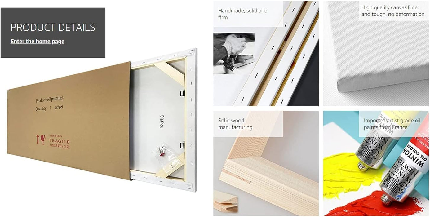 Hand Painted 3D Flower Painting White Flower in Black Vase 24X24Inch Abstract Canvas Wall Art for Living Room Bedroom Ready to Hang