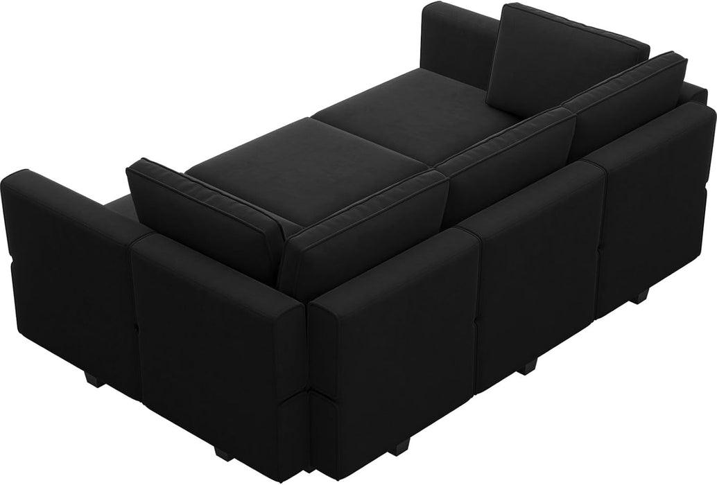 Modular Sectional Sofa Velvet Couch with Chaise