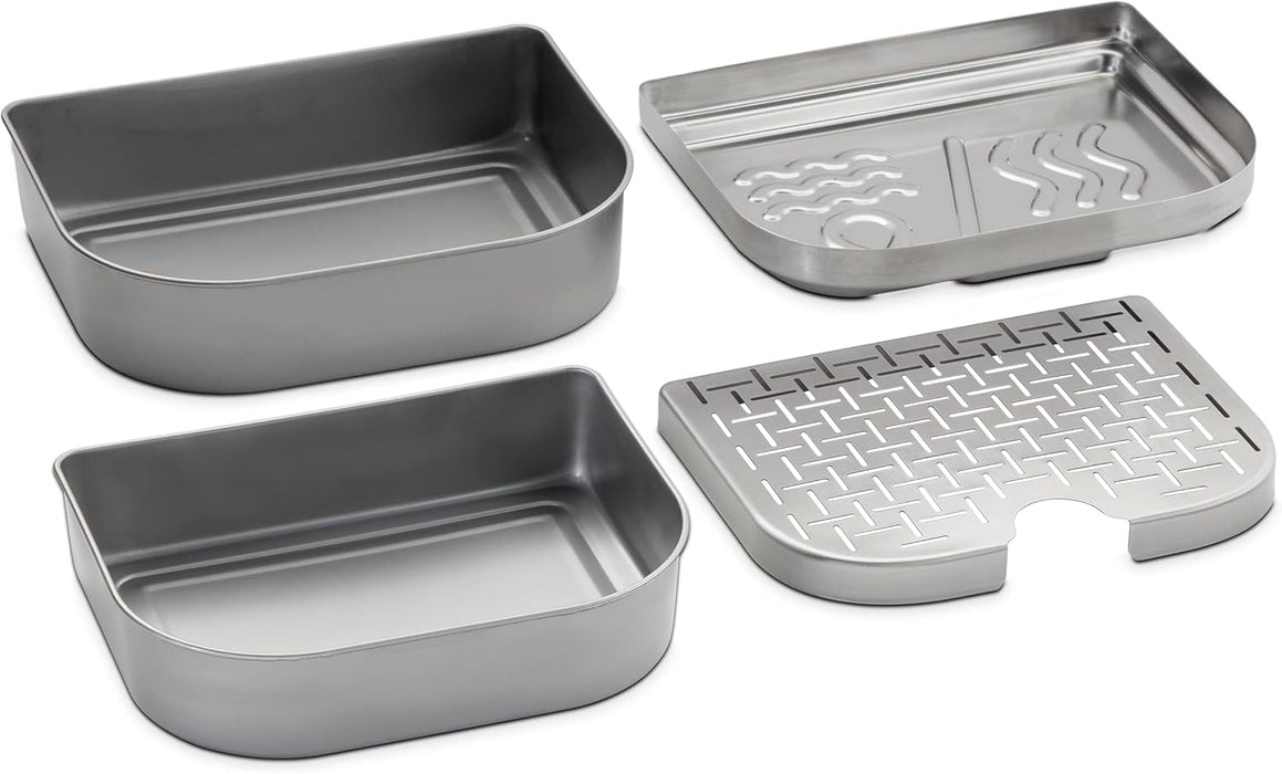 Weber Lumin Versatility Expansion Kit – 4‑Piece Steam, Smoke & Warming Accessory Set for Lumin Electric Grill with Stainless Steel Reservoir and Warming Dishes