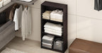 Threefold Tier Bookcase Storage Systems Dark Walnut