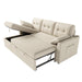 Sectional Sofa with Storage and Soft Seat ,Reversible Pull Out Couch for Living Room,Beige