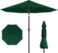 Patiokingdom 10FT Patio Umbrella with Push Button Tilt and Crank, Outdoor Market Umbrella with 8 Fiberglass Ribs, UV Protection Table Umbrella for Pool,Backyard,Garden,Deck