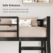 Reinforced Structural Industrial Steel Black Bunk Bed