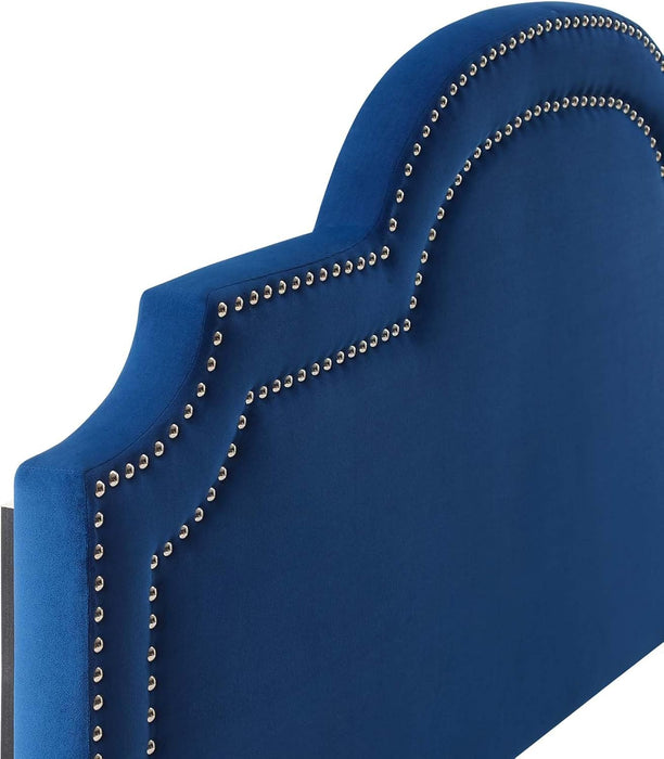 Belinda Modern Performance Velvet King/California King Headboard in Navy