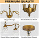 Brass Pendant Light Fixture Chandelier Glass Bulbs