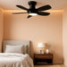 36Inch Black Low Profile Ceiling Fans with Lights and Remote/App Control, Reversible DC Motor, 6 Speeds, Modern Flush Mount Ceiling Fan with 5 Blades for Outdoor Patio,Small Room,Bedroom