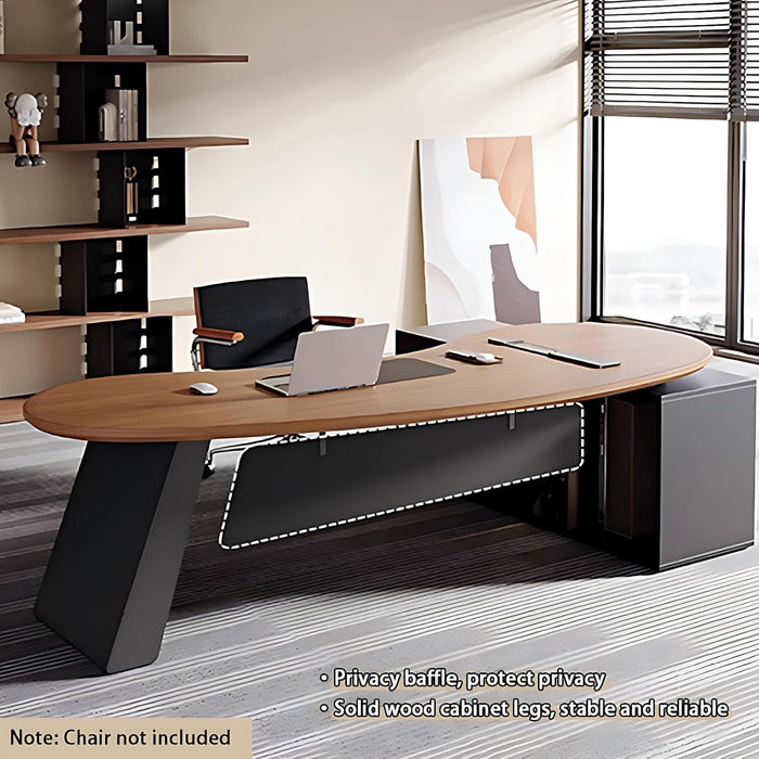 Spacious LShaped Executive Desk With Side StorageSystem