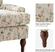 Accent Chair with Solid Legs & Removable Cushion, Floral Comfy Upholstered Armchair, Leisure Single Sofa Chair for Living Room/Bedroom, Spring