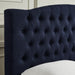 Boucle Upholstered Tufted Button King Headboard and Comfortable Fashional Padded King/California King Size Headboard,6025-K-Boucle-Navy Blue