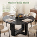 Round Dining Table 47.24 Black Luxurious SolidWood