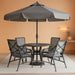 9Ft Patio Umbrella with Valance, Crank and Tilt – 8 Ribs Outdoor Market Umbrella, Uv/Fade Resistant, Waterproof Canopy with Wind Vent for Garden, Deck, Backyard, Pool (Dark Gray)