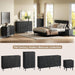 Fluted Nine Drawer Dresser FiftyFiveInch MatteBlack Organizer