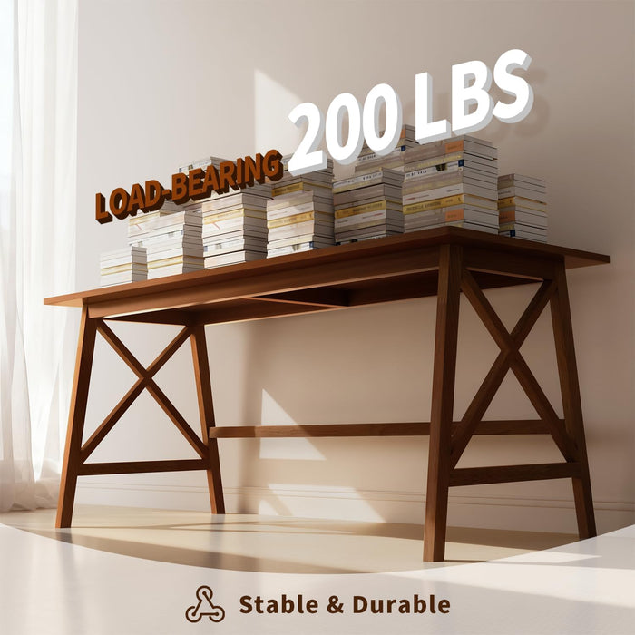 Modern Simple Solid Wood Desk, 36" W X 24" D, Walnut