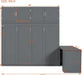 Queen Size Murphy Bed WithIntegratedStorageCabinets