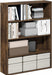 Amber Pine Bookshelf 4-Tier Open Storage 9.3x31.3x41.8