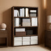 Amber Pine Bookshelf 4-Tier Open Storage 9.3x31.3x41.8