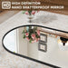 Full Length Mirror, 76"X34" Floor Mirror with Stand, Hanging Mounted Mirrors for Bedroom, Living Room, Cloakroom, Dining Room, Black, Arched