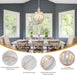 White Farmhouse Chandelier Five Light Pendant Fixture