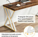 Modern Walnut/White 55" Heavy Duty Computer Desk, Study & Work Desk, 23.6"D X 55.1"W X 29.5"H, Z-Shaped Metal Legs, 330 Lbs Capacity