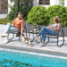 3 Piece Patio Furniture Set Outdoor Textilene Bistro Set Modern Porch Furniture Patio Chairs Set of 2 with Coffee Table for Backyard, Lawn, Garden, Balcony, Poolside - Grey