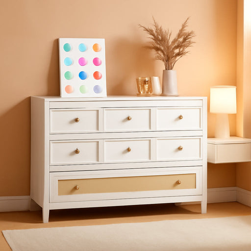 Full Murphy Bed with Storage Drawer, Cabinet Bed, Farmhouse Murphy Cabinet with Foldable Panel, Noisy Free, for Guest Bedroom, Living Room, White with Rattan