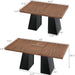 63" Extendable Rectangle Dining Table for 6-8, Wooden Table