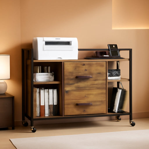 Lockable Industrial Grade File Cabinet Power Outlets
