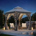 Patio Gazebo 8'X8', Outdoor Heavy Duty Party Tent Shelter with Double Roofs, Mosquito Nettings and Privacy Screens for Backyard, Garden, Lawn, Gray
