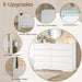 White Dresser for Bedroom, 8 Drawer Dresser Chests of Drawers