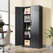 Black Powdercoated Steel Storage Cabinet Lock 71Inch