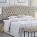 Linen Upholstered Tufted Button King Headboard and Comfortable Fashional Padded King/California King Size Headboard - Linen