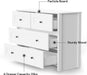 White Four Drawer Dresser With Contemporary Finish
